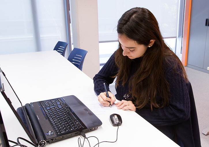 Image from the UV archives: a person in front of the computer